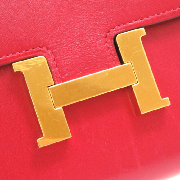 HERMES Constance Votaderact Rouge Kazak C stamped [made in 2018] wallet red - Picture 6 of 8